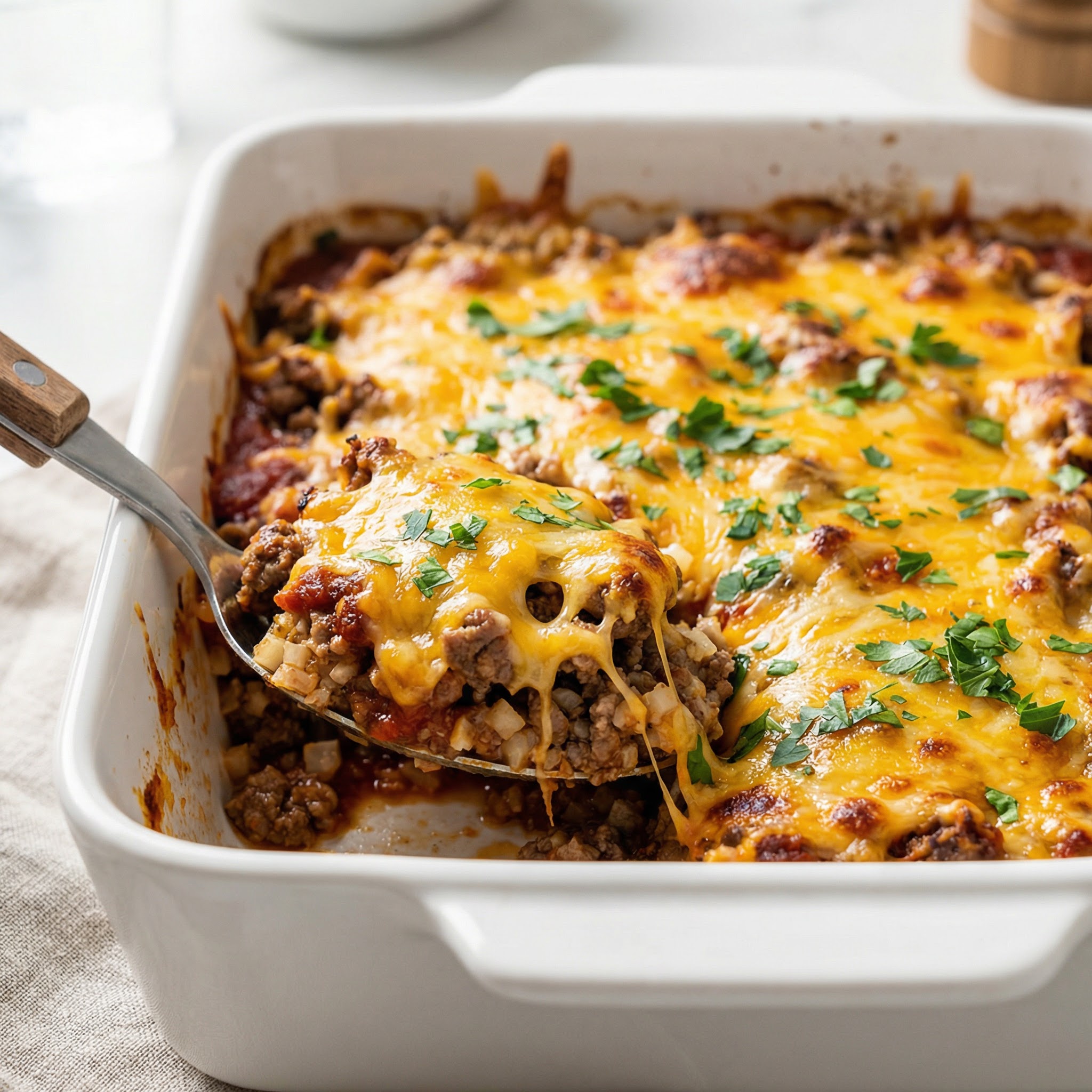 Low Carb Hamburger Casserole